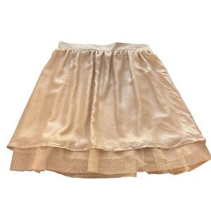 Living Doll LA Womens Mini Skirt Champagne Tulle Fairy Size Small NEW Whimsygoth